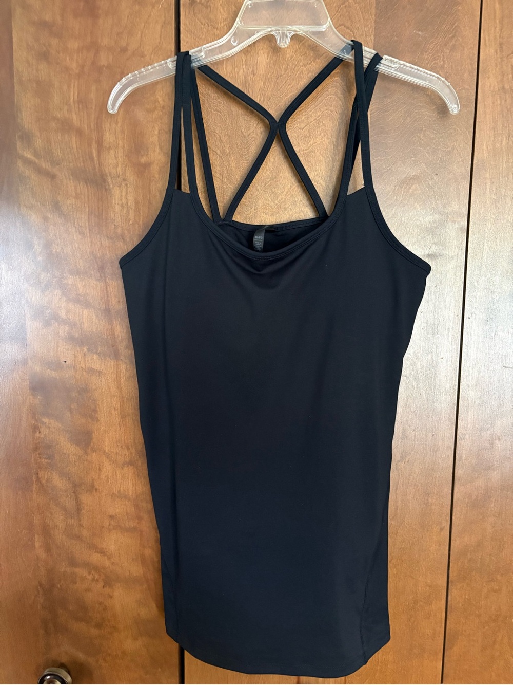 Gaiam Athletic Top Black Strappy Crossback